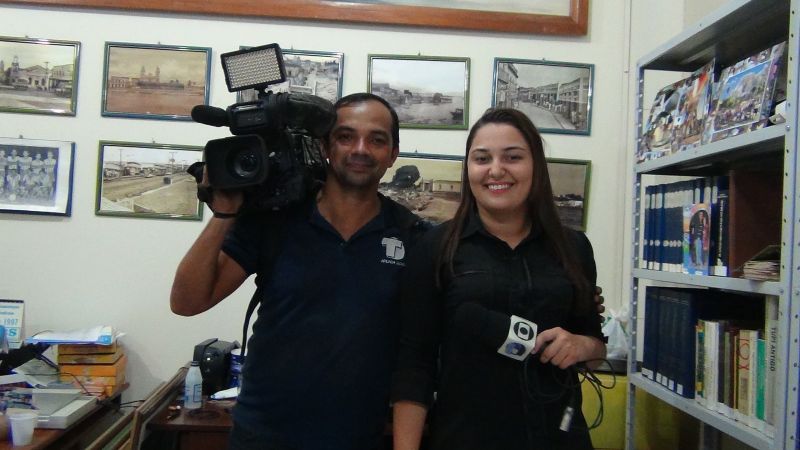 Márcio Picanço e Sâmela Bonfim - Cinegrafista e jornalista da TV Tapajós